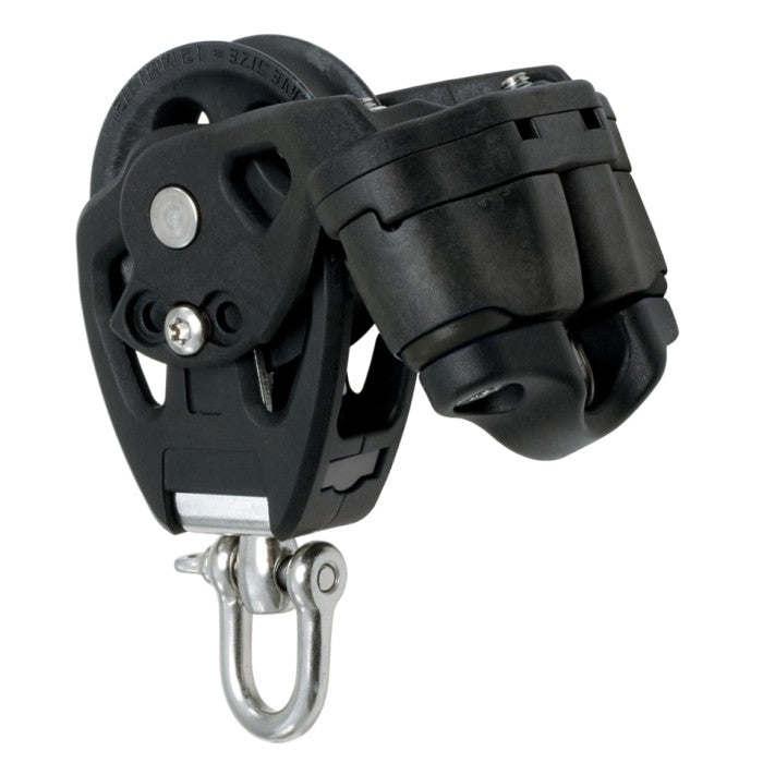 Poulie simple à émerillon et taquet coinceur