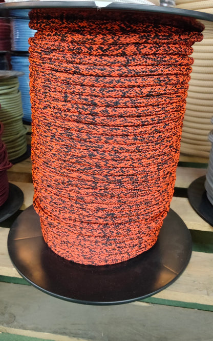 Cordage Callisto diamètre 08 noir orange