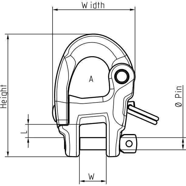Selden Mousqueton pour poulie PBB 50 