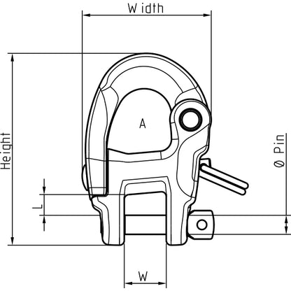 Selden Mousqueton pour poulie PBB 50 