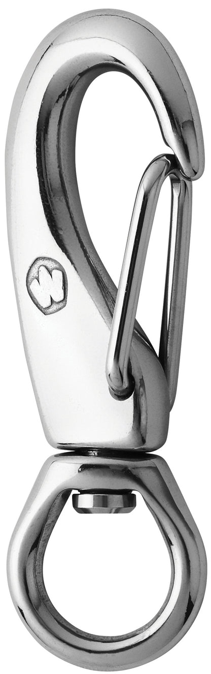 Mousqueton de sécurité HR avec émerillon - Long: 70 mm