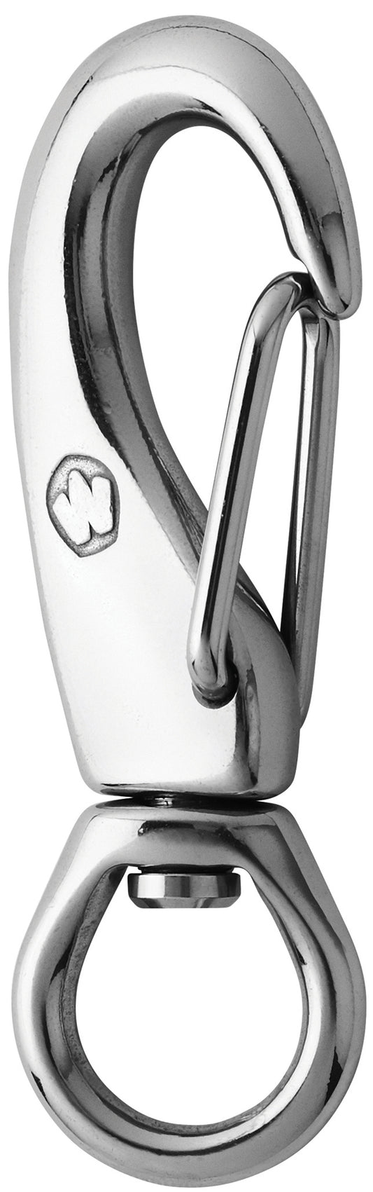 Mousqueton de sécurité HR avec émerillon - Long: 70 mm