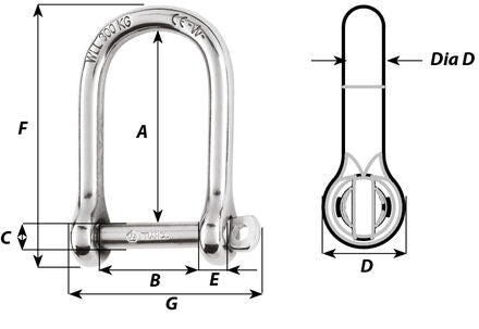 Manille autobloquante large