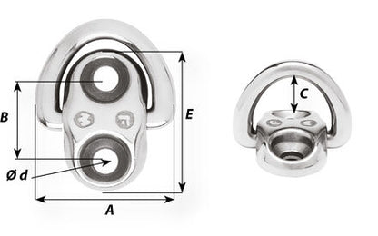 Cadène articulée simple embase